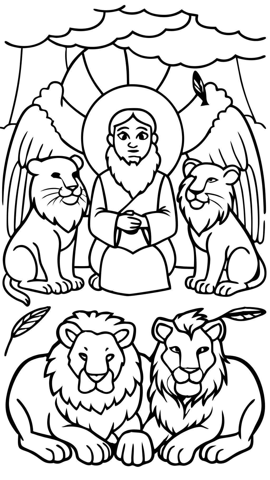 Coloriage Daniel et The Lions Den